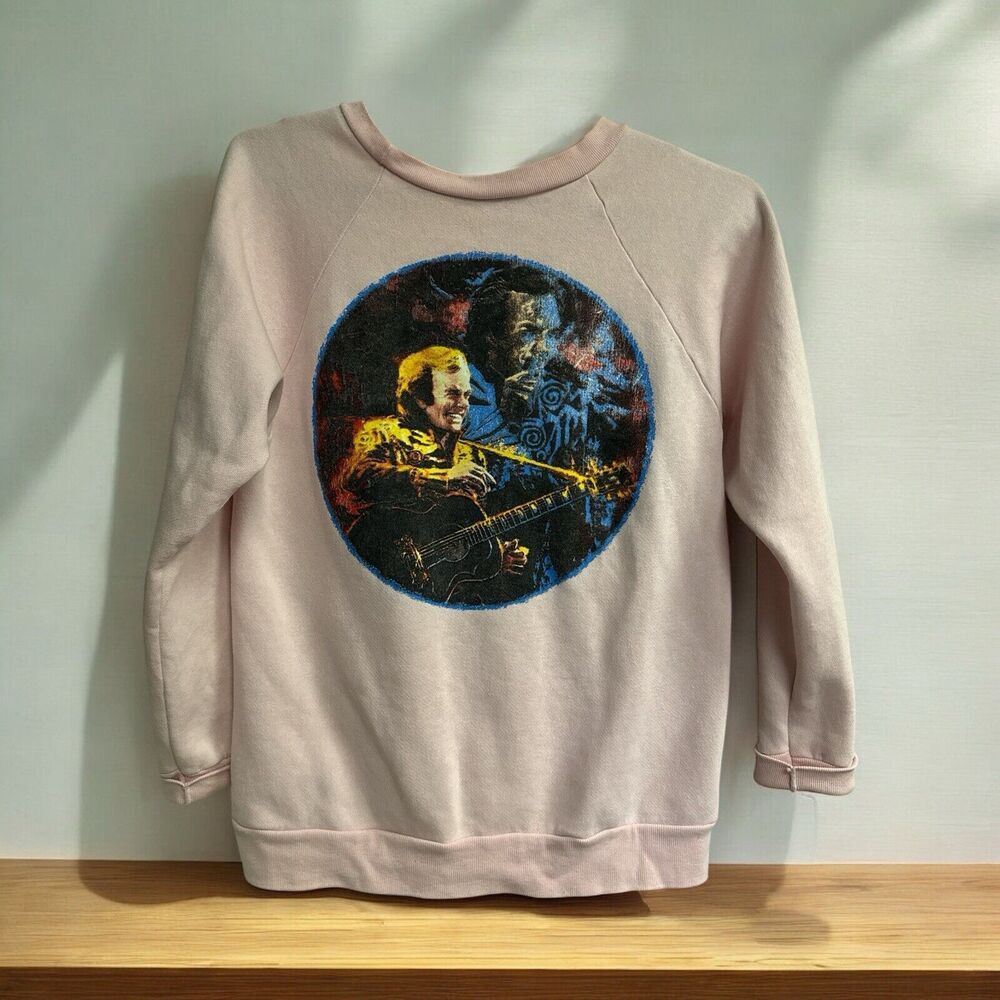 Vintage Que 90s Neil Diamond In The Round '92 Pink Sweatshirt Women's Sz L USA‎